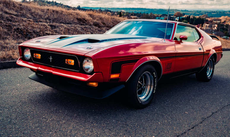 Red Ford Mustang